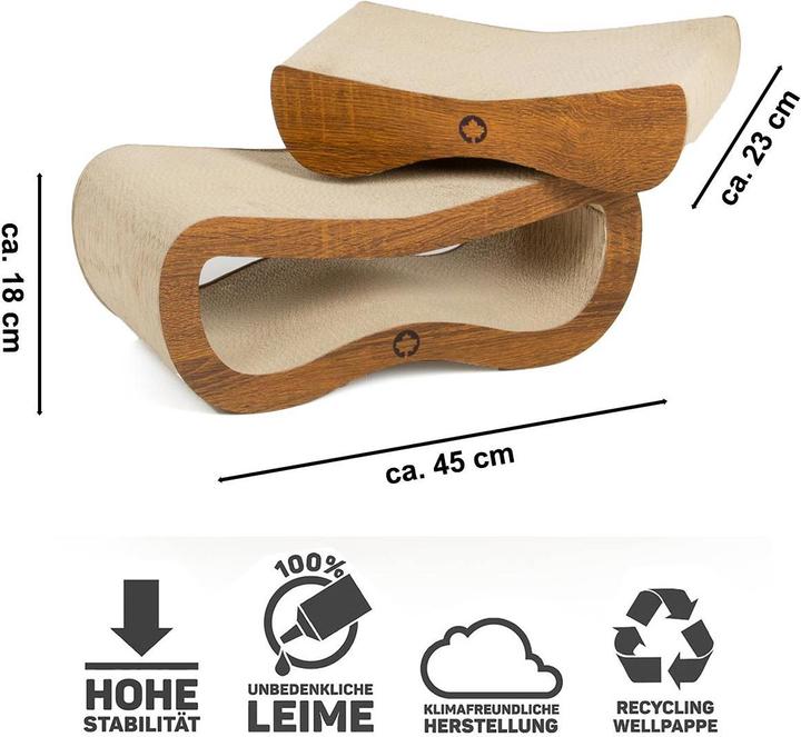 Productafbeelding CanadianCat Baan & Satelliet Krabplank Set, Klein, Walnoot (18 cm, Walnoot)