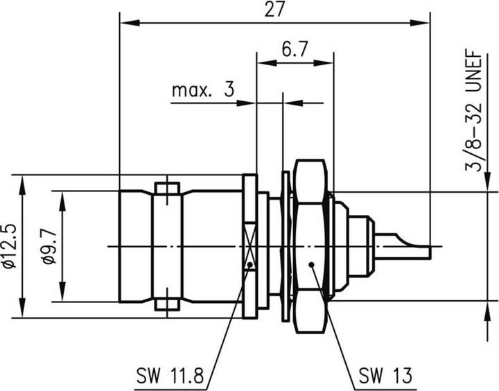 Actual product image Telegärtner J01001A1219 BNC Black Socket