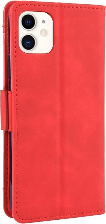 Actual product image Cover-Discount iPhone 12 / 12 Pro - case with many card slots red (Apple iPhone 12, Apple iPhone 12 Pro)