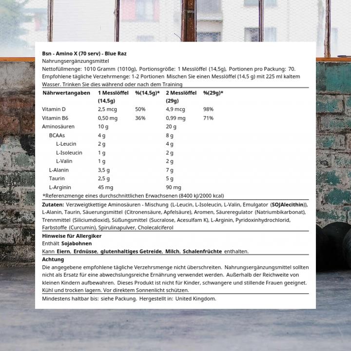 Actual product image BSN Amino X (Raspberry, 1 x, 1015 g)
