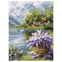 Ideyka Malen nach Zahlen - Fliederkorb