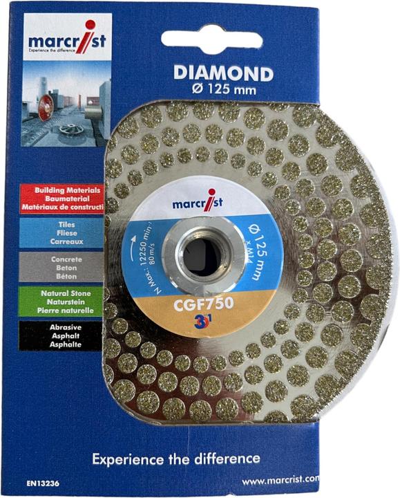 Immagine prodotto Marcrist Disco da taglio diamantato CGF750 125 mm 3in1