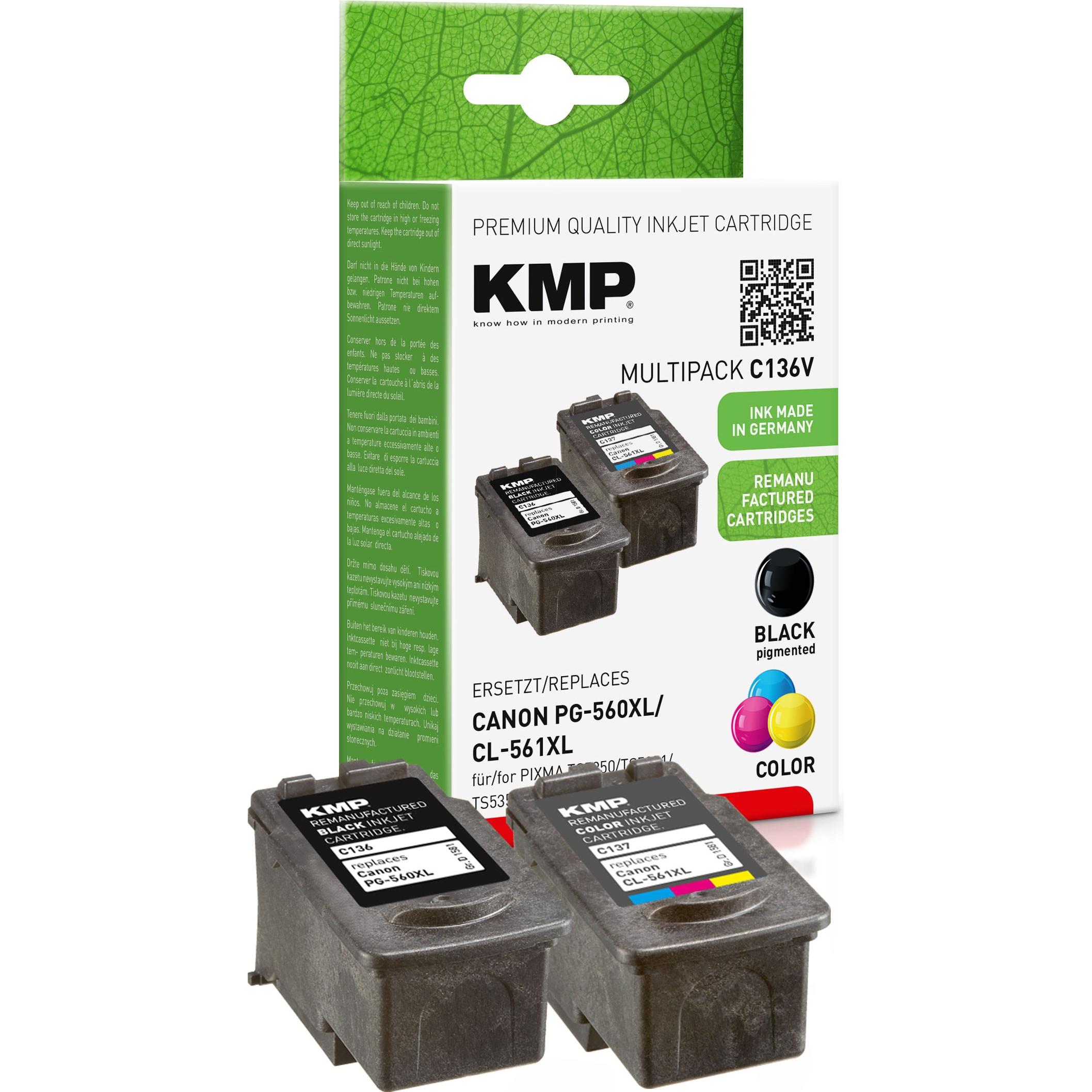 Thumbnail - KMP, Druckerpatrone, PG560XL/CL561XL (M, BK, C, Y)