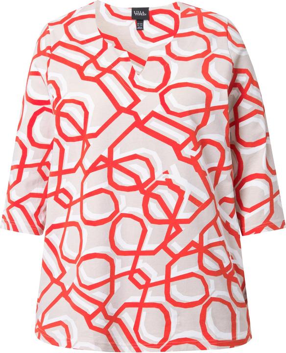 Actual product image Ulla Popken Graphic Print 3/4 Sleeve Tee (58)