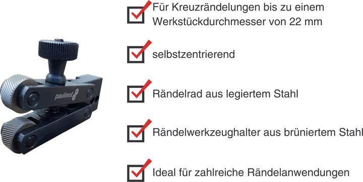Produktbild Paulimot Rändelzange mit 2 HSS-Rädern