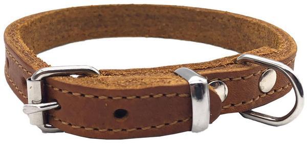 Produktbild Colly Weichleder-Halsband, 30cm 12mm, cognac (Hund, Allgemein)
