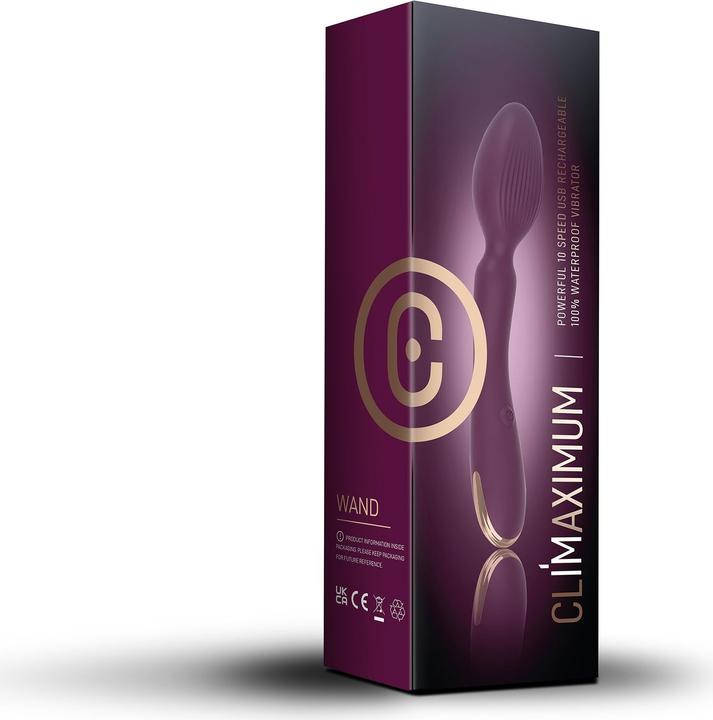 Actual product image Rocks-Off Aurora Wand Vibrator - Purple Gold