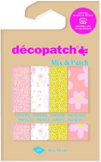 Décopatch Bastelpapier DP036C 30 x 40 cm, 4 Blatt (35 g/m², 4x)