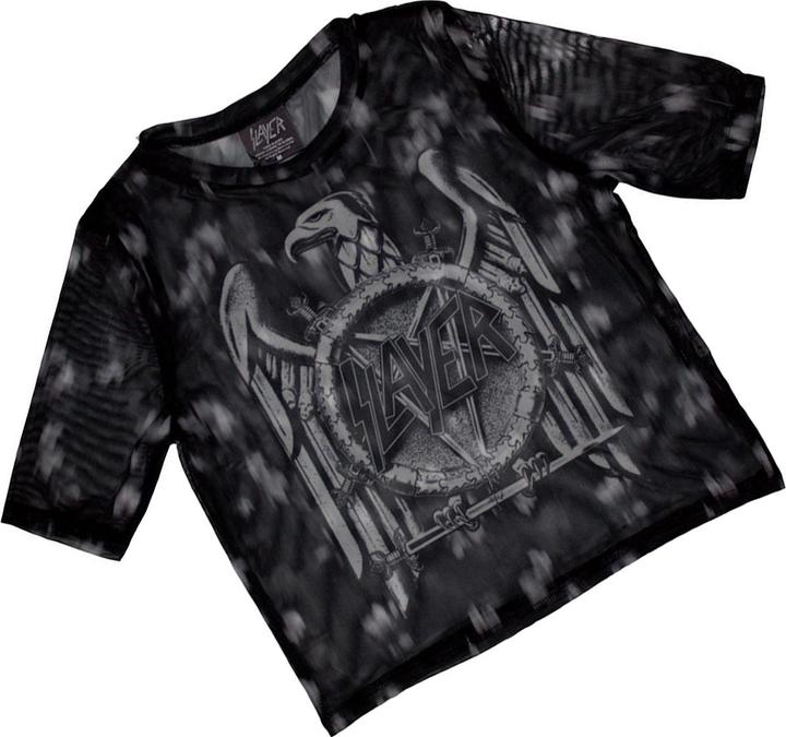 Actual product image Slayer Womens/Ladies Mono Eagle Mesh Crop Top (M)