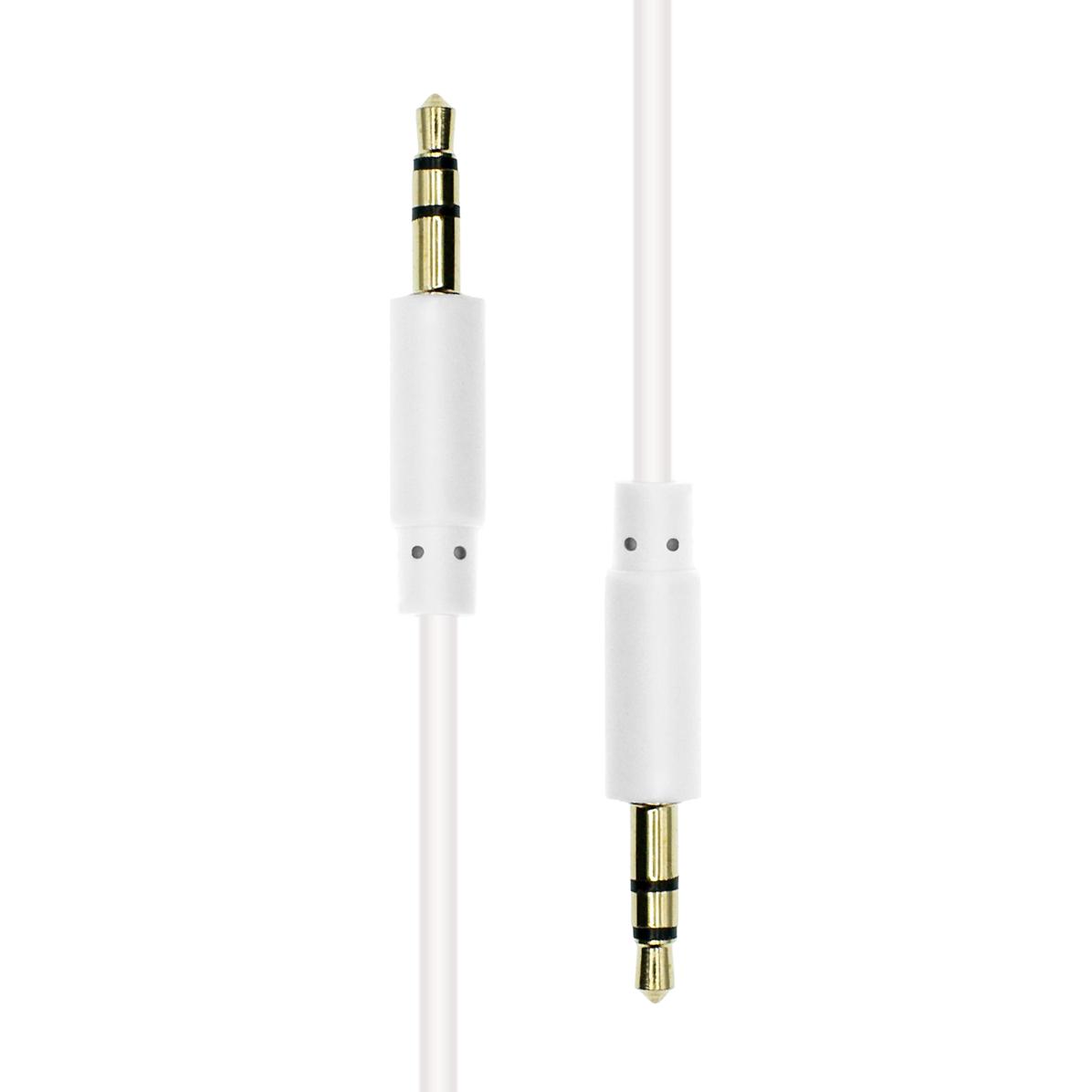 Thumbnail - ProXtend Mini-Jack 3-Pin Slim Cable M-M White 0.5M (0.50 m), Audio Kabel
