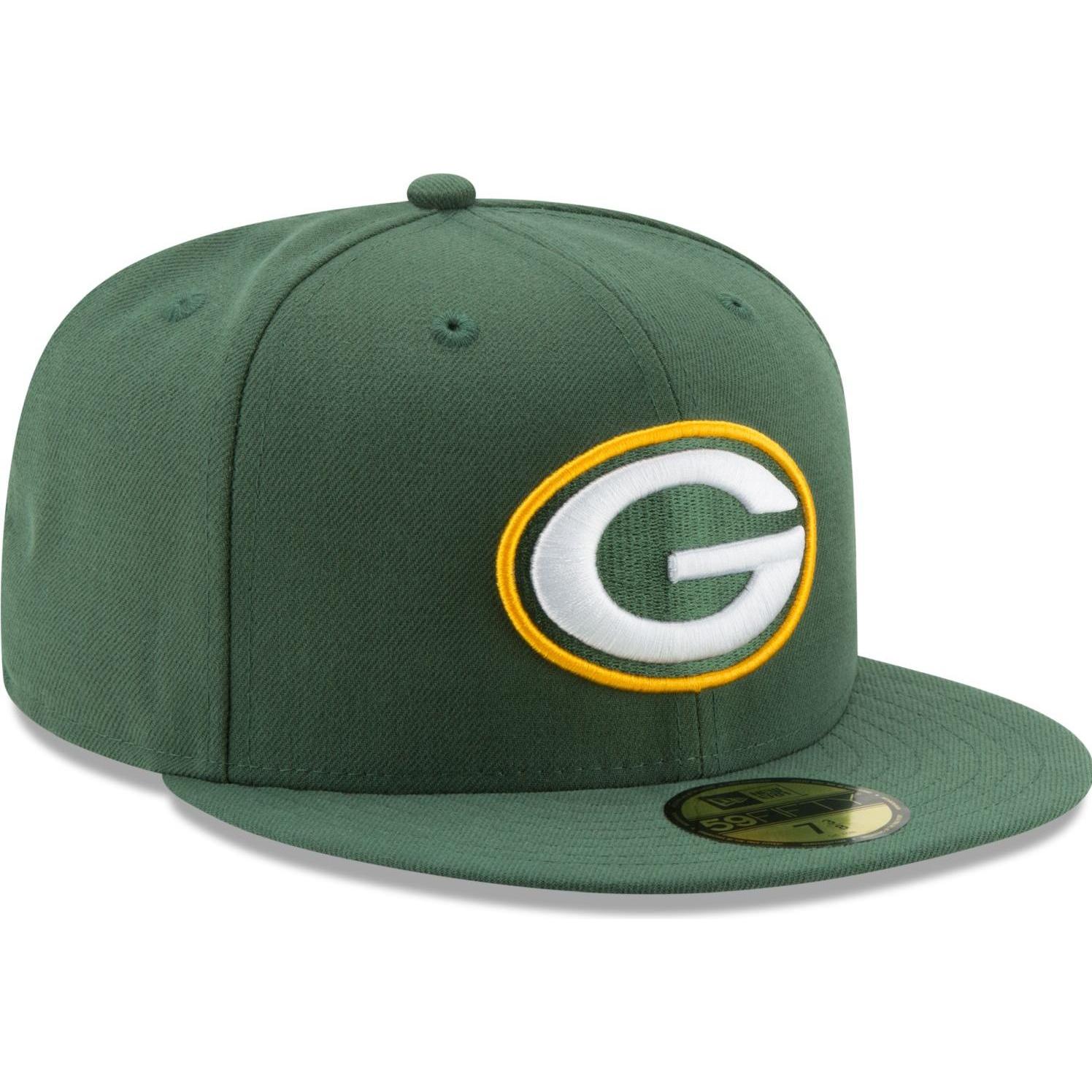 New Era, Herren, Cap, 59Fifty Cap - NFL ON FIELD Green Bay Packers - 7, Grün, (7)