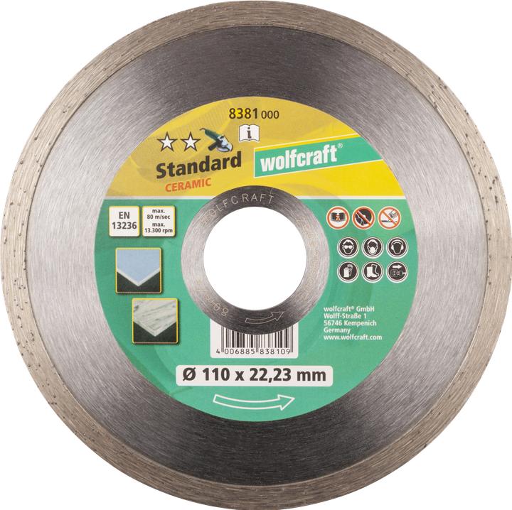 Produktbild wolfcraft 1 Diamant-Trennsch. Stand.Ceramic ø110mm