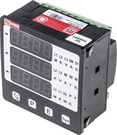 Produktbild RS PRO Dig Multi Func Meter, 96x96, 3Ph, V A F