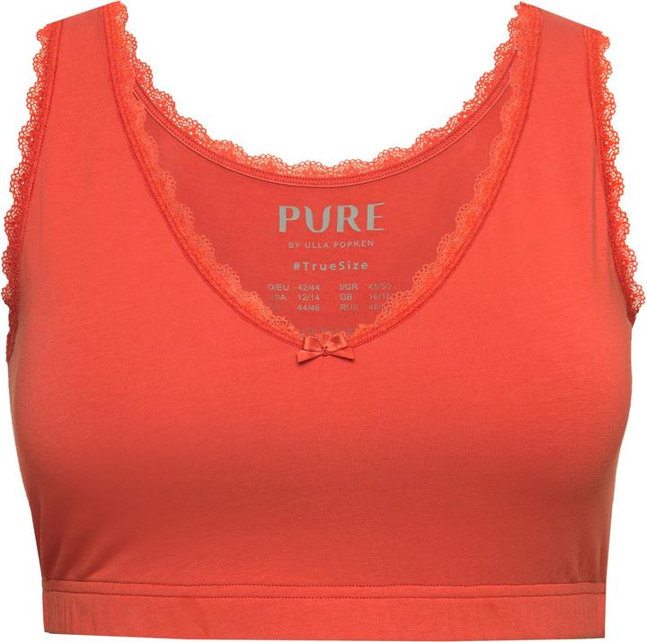 Immagine prodotto Ulla Popken Bustier con orli decorativi, scollo a V e cotone biologico (42 A, 44 A)