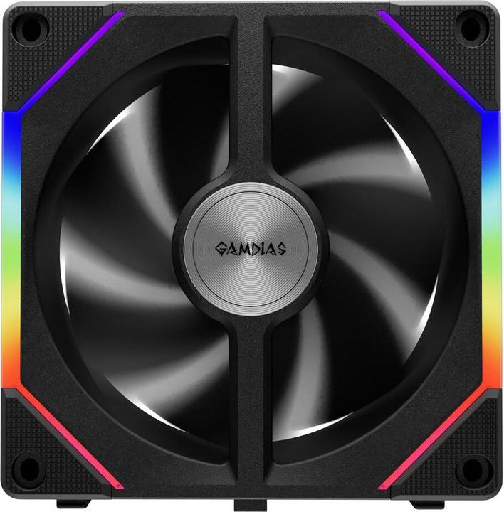 Immagine prodotto Gamdias Lot de 3 Ventilateurs de boitier Aeolus P2 RGB - 12cm (Noir) (120 mm, 3x)