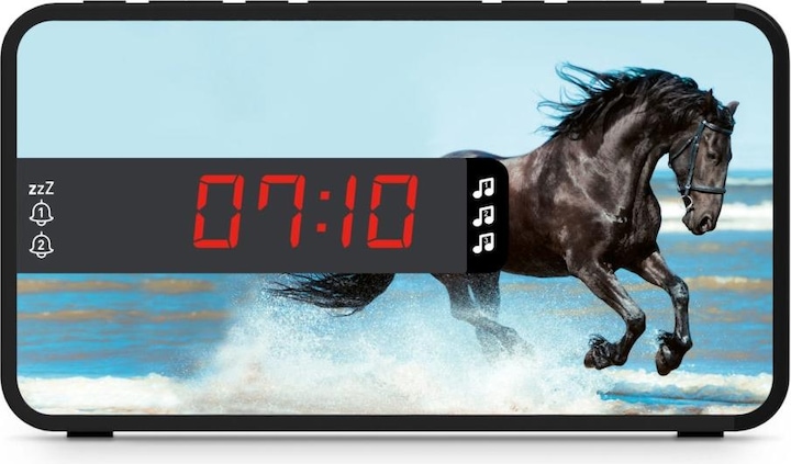 Productafbeelding Bigben Dubbele wekker R16 - Paarden