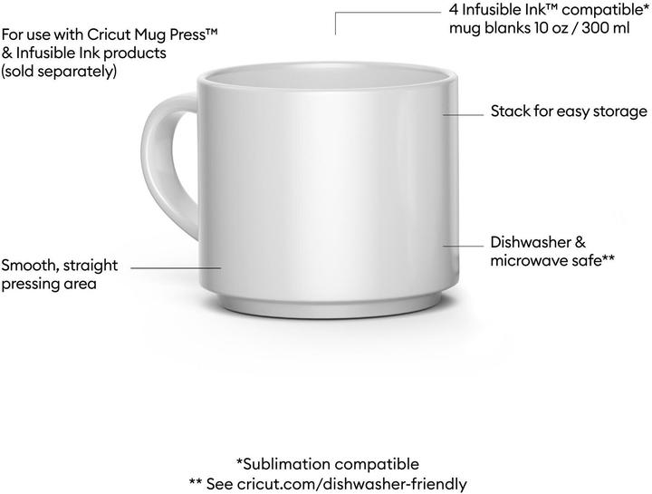 Produktbild Cricut Tasse Infusible (300 ml, 4x)