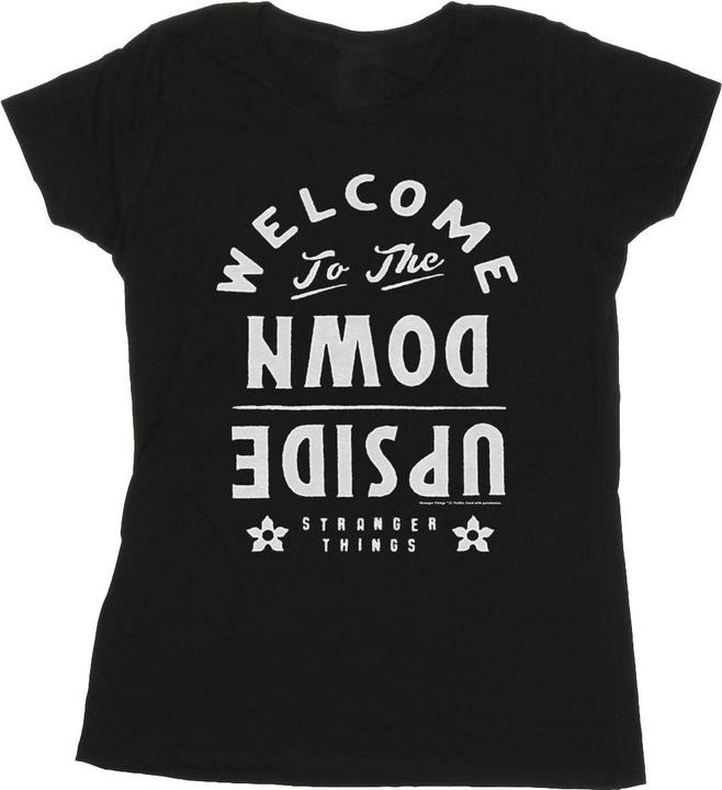 Actual product image Netflix Womens/Ladies Stranger Things Welcome To The Upside Down Cotton T-Shirt (L)