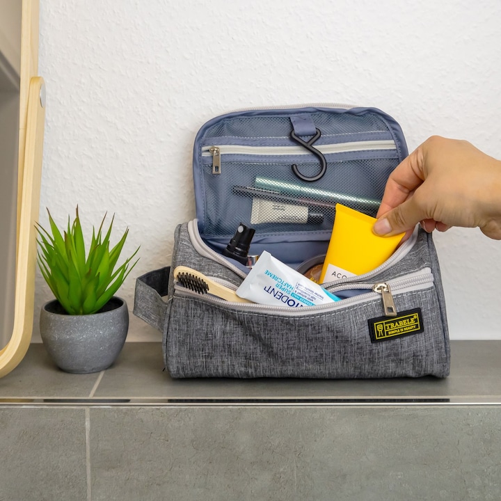 Actual product image Intirilife Toilet bag in GREY