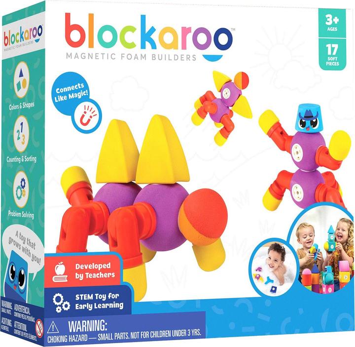 Blockaroo Magnetic foam blocks animals, 17dlg.