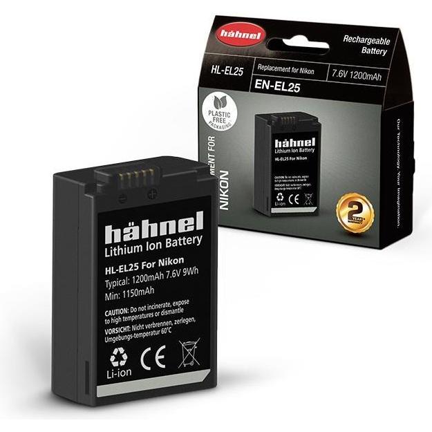 Hähnel Digitalkamera-Akku HL-EL25 (Akku), Kamera Stromversorgung, Schwarz