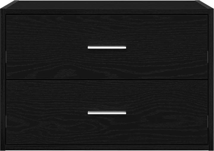 Produktbild VidaXL Schrank mit 2 Schubladen Schwarz Eichen-Optik 60x31x40 cm (60 x 31 x 40 cm)