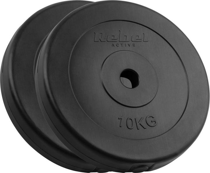 Image du produit Rebel Kit de poids bitumineux 2x10kg perçage 31mm Classic Disc ACTIVE (2 x 10 kg)