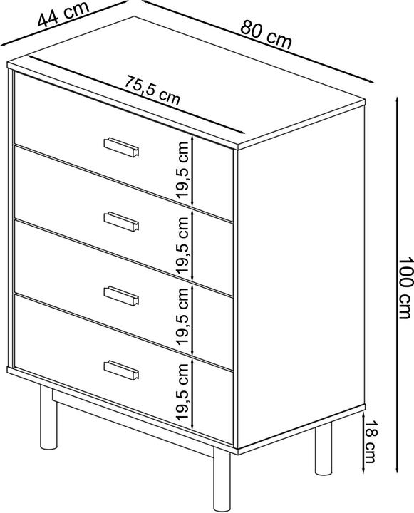 Image du produit Loft 24 Mélanie (80 x 44 x 100 cm)