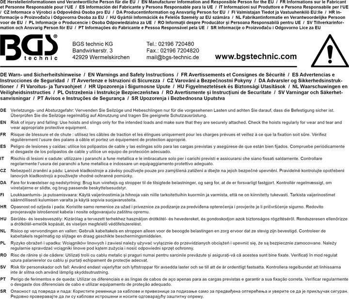 Produktbild BGS Flaschen-Kettenzug Hubhöhe 2,5 m 1 t