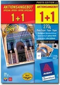 Avery BIG PACK Inkjet-Fotopapier, 40 Blatt (250 g/m², A4, 40 Stk.)