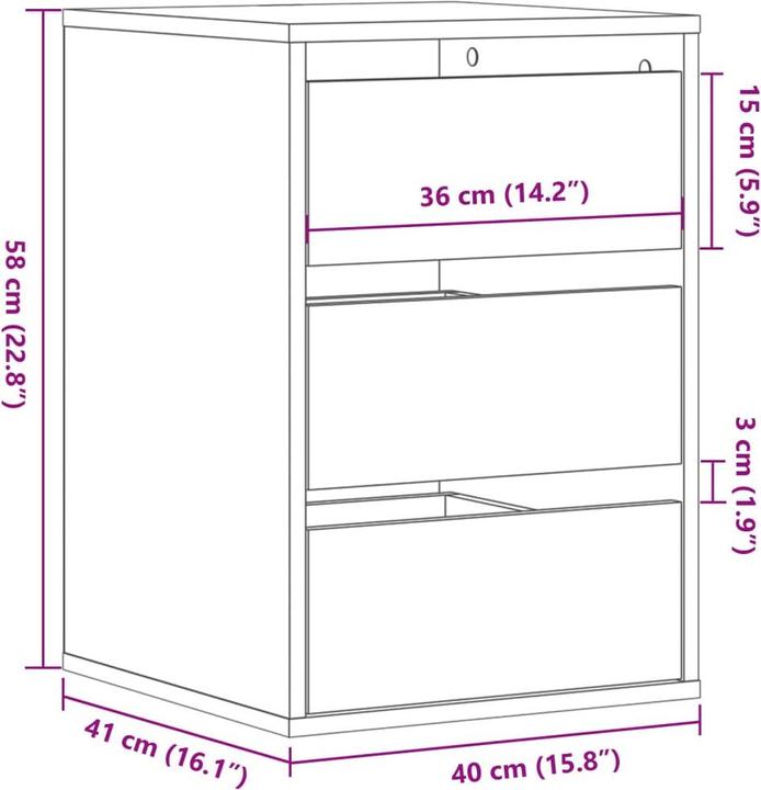 Image du produit vidaXL Kommode (40 x 41 x 58 cm)