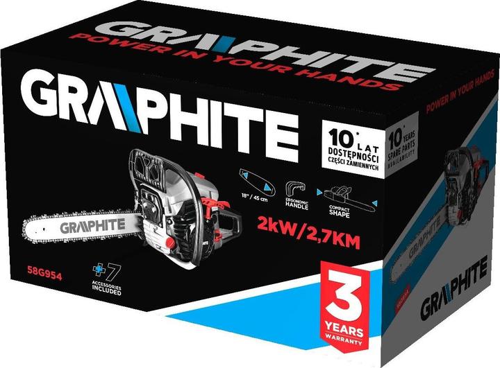 Actual product image Graphite Kettensäge (Petrol chain saw)