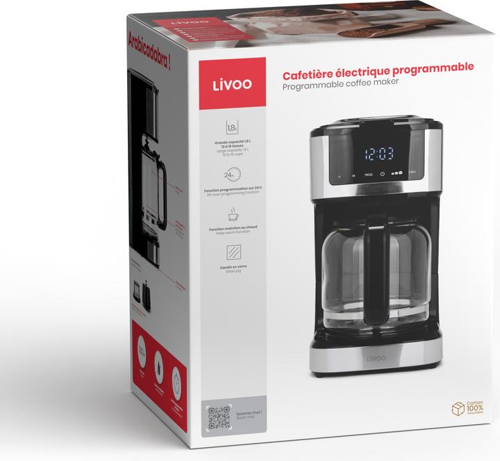 Produktbild Livoo Programmierbare elektrische Kaffeemaschine (EU-Stecker)