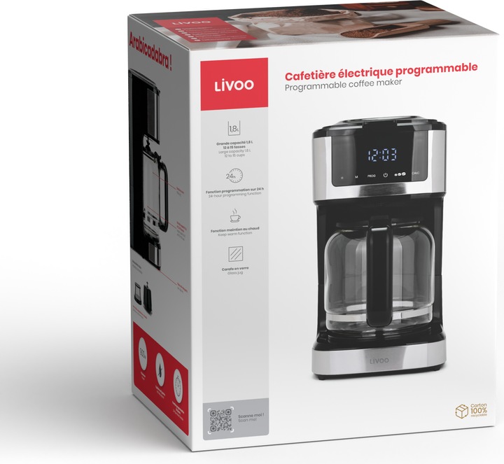 Immagine prodotto Livoo Caffettiera elettrica programmabile (Spina UE)