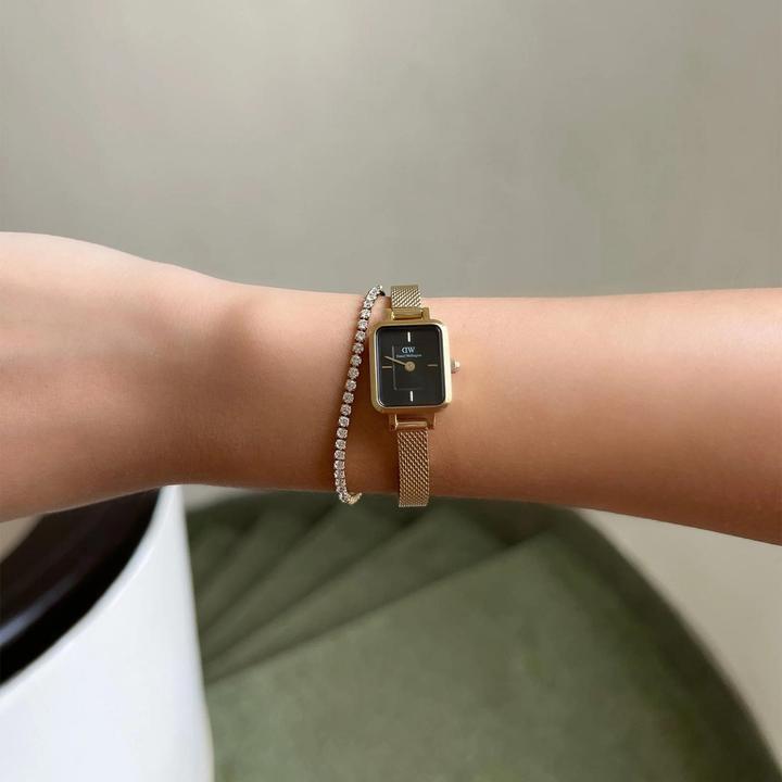 Produktbild Daniel Wellington Quadro Mini Evergold Onyx Gold (Analoguhr)