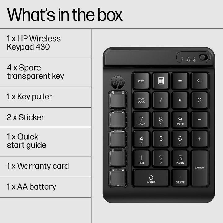 Produktbild HP 430 Programmierbarer Wireless-Ziffernblock (CH, Kabellos)