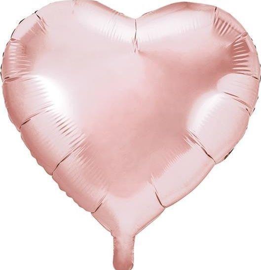 Produktbild Partydeco Luftballon Herz Roségold 61cm (1 x)
