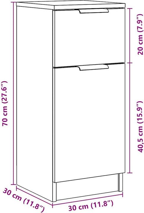 Produktbild vidaXL Sideboard (30 x 30 x 70 cm)