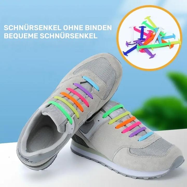 Immagine prodotto Cbx Elastische Silikon-Schnürsenkel – 16-teiliges Set in bunten Farben