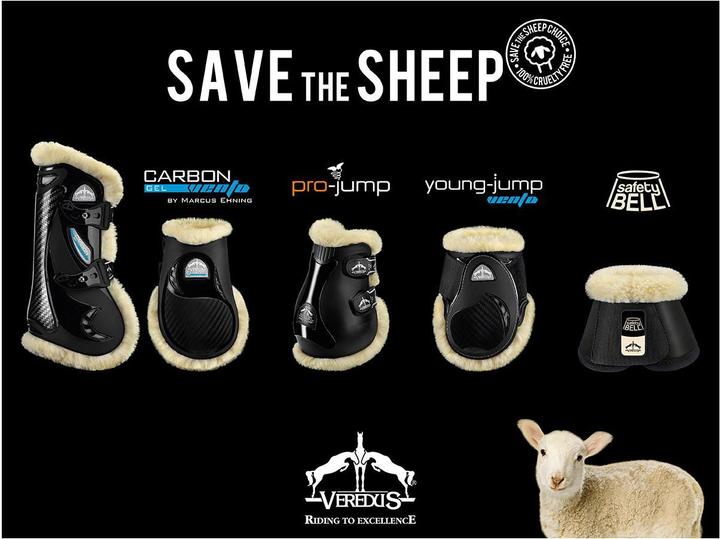 Produktbild Veredus Sehnenschoner KUNSTFELL CARBON GEL VENTO Save The Sheep
