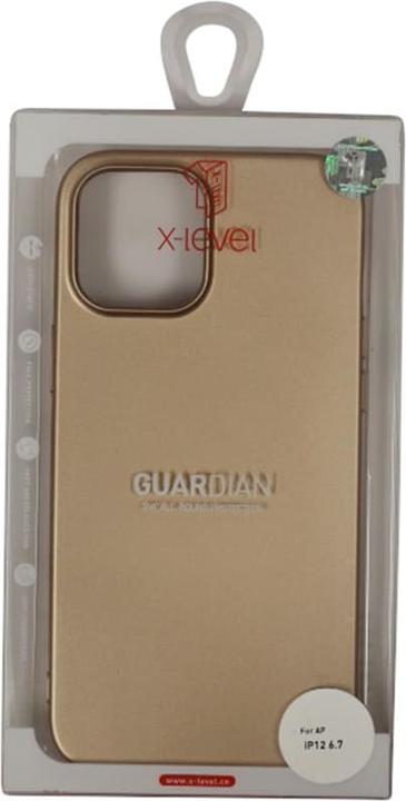 Actual product image X-Level iPhone 12 Pro Max - Guardian Backcase aus TPU, ultra dünn & flexibel, Kameraschutz, Gold (Apple iPhone 12 Pro Max)