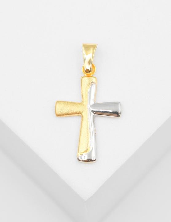 Image du produit Muau Pendant cross yellow gold 750, 23x13mm (Or jaune)