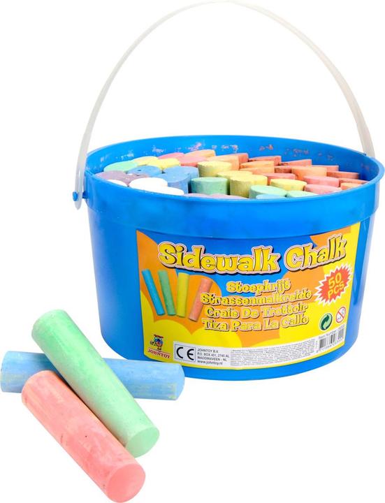 Johntoy Bürgersteig Kreide in Eimer, 50stk. (50x)