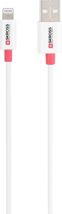 Image du produit Skross Câble USB USB to Lightning Cable, 2,0m blanc (2 m, USB 2.0, 28 W)