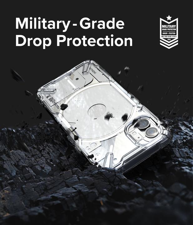 Produktbild Ringke Fusion X case armored cover with Nothing Phone 1 frame transparent (FX667E52) (Nothing Phone (1))