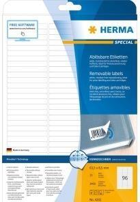 Actual product image HERMA A4 removable labels