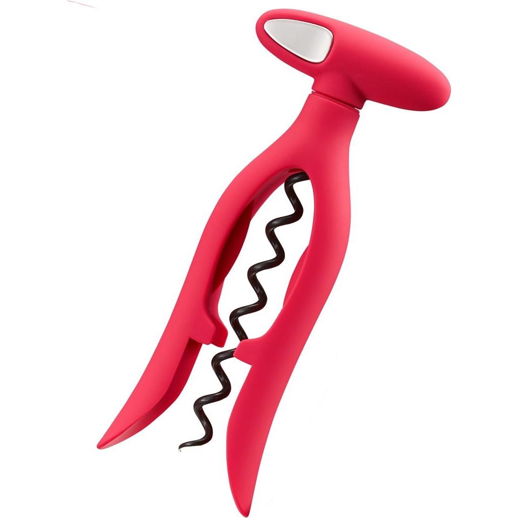 GEFU Korkenzieher, Flaschenöffner, Rot