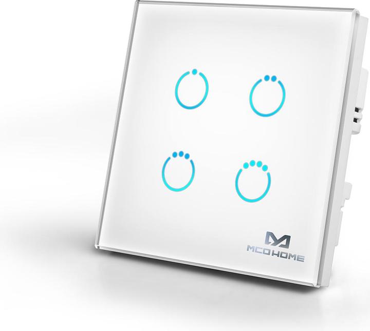 Produktbild MCO Home Glass Touch Switch GEN5 (4 Buttons), British Standard, 700er series