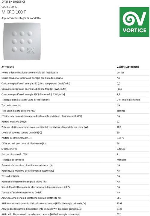 Produktbild Vortice Quadro Micro 100
