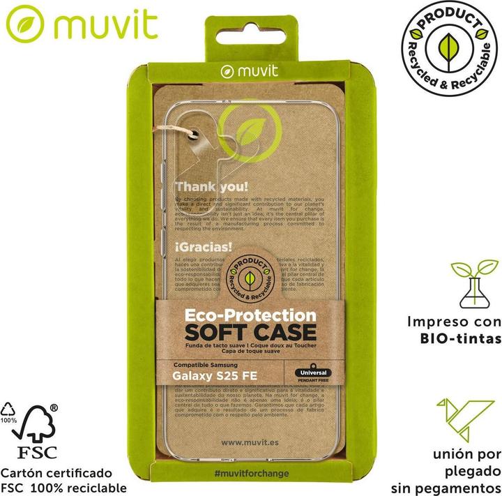 Produktbild Muvit Handyhülle for Change Galaxy S25 FE Durchsichtig (Samsung Galaxy S25 FE)